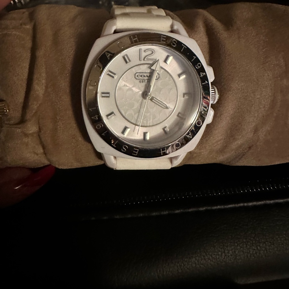 Coach White Silicone Watch